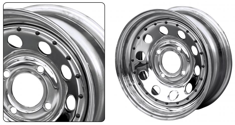 Modular Felge Chrom für VW Oldtimer - 10 Loch Chromstahl